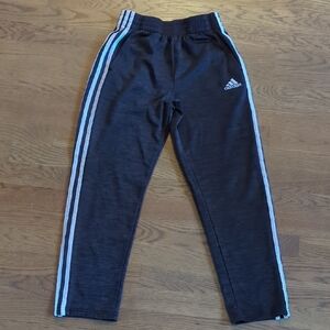 Adidas Kids Black Athletic Pants with White Accents